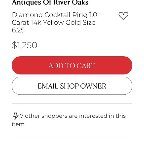 Sweetheart Gift!! Diamond Cocktail Ring 1.12 Carat, 14K Yellow Gold, Size 7 - Picture 9 of 10